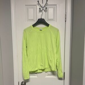Athleta Neon Green Long Sleeve Top